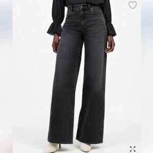 NWT Madewell Superwide Leg Black Jeans, Size 29